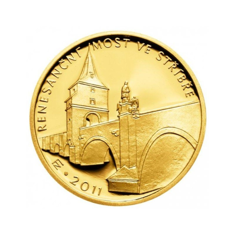 Zlatá mince 1/2 Oz Renesanční Most ve Stříbře 2011 Proof