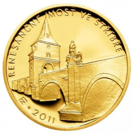 Zlatá mince 1/2 Oz Renesanční Most ve Stříbře 2011 Proof