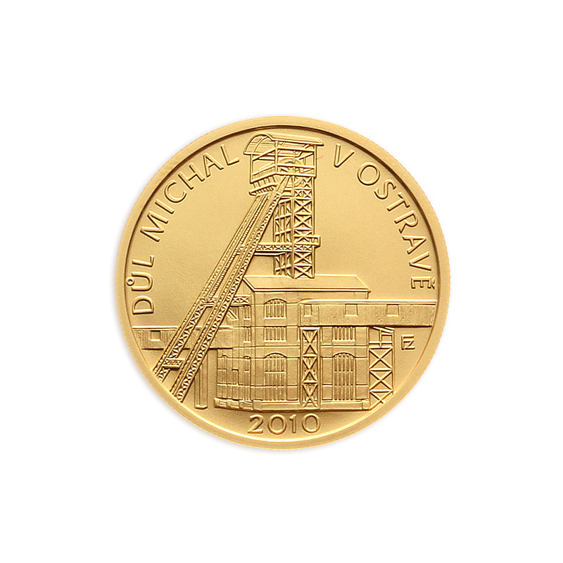 Zlatá mince 1/4 Oz Důl Michal v Ostravě 2010 Proof