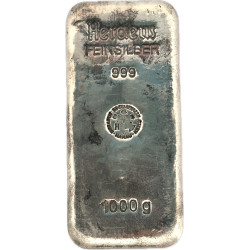 Stříbrný slitek 1 Kg Heraeus