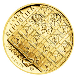 Zlatá mince 5000 Kč 1/2 Oz Hrad Pernštejn 2017 Proof