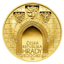 Zlatá mince 5000 Kč 1/2 Oz Hrad Kost 2016 Proof
