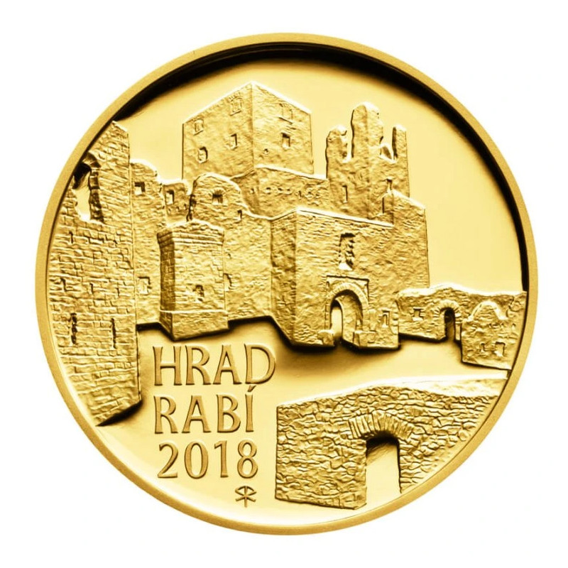 Zlatá mince 5000 Kč 1/2 Oz Hrad Rabí 2018 Proof