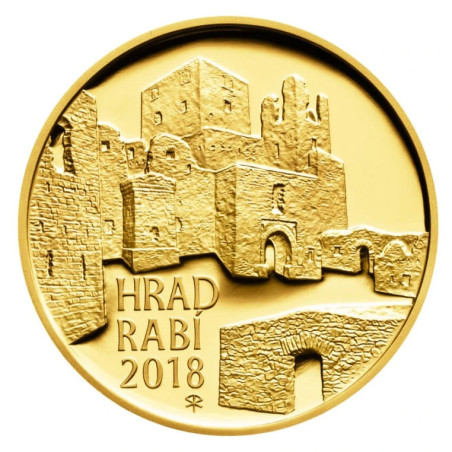 Zlatá mince 5000 Kč 1/2 Oz Hrad Rabí 2018 Proof