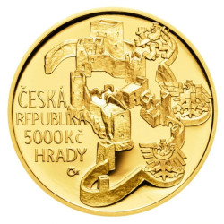 Zlatá mince 5000 Kč 1/2 Oz Hrad Rabí 2018 Proof