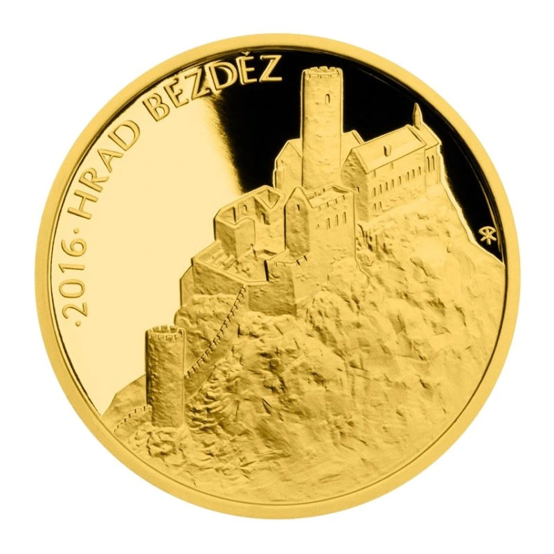 Zlatá mince 5000 Kč 1/2 Oz Hrad Bezděz 2016 Proof