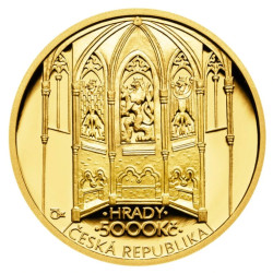 Zlatá mince 5000 Kč 1/2 Oz Hrad Bezděz 2016 Proof