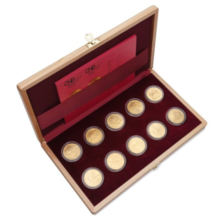 Sada zlatých mincí 10 x 1/2 Oz Hrady ČNB Standard