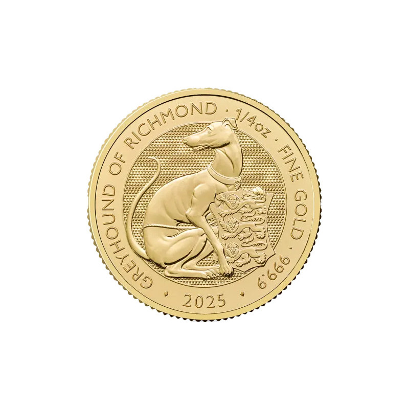 Zlatá mince 1/4 Oz The Tudor Beasts Greyhound of Richmond 2025