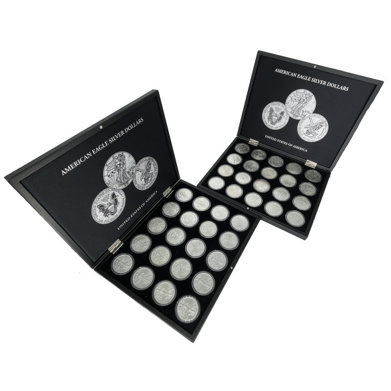 United States Mint American Eagle 1986-2024 sada stříbrných mincí 40 x 1 Oz