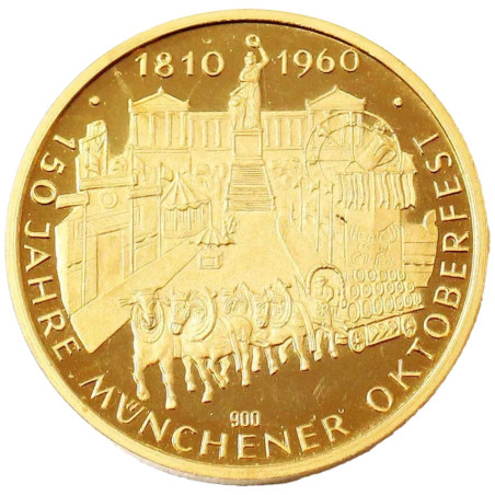 Zlatá mince 10,52 g 150 let mnichovského Oktoberfestu Proof