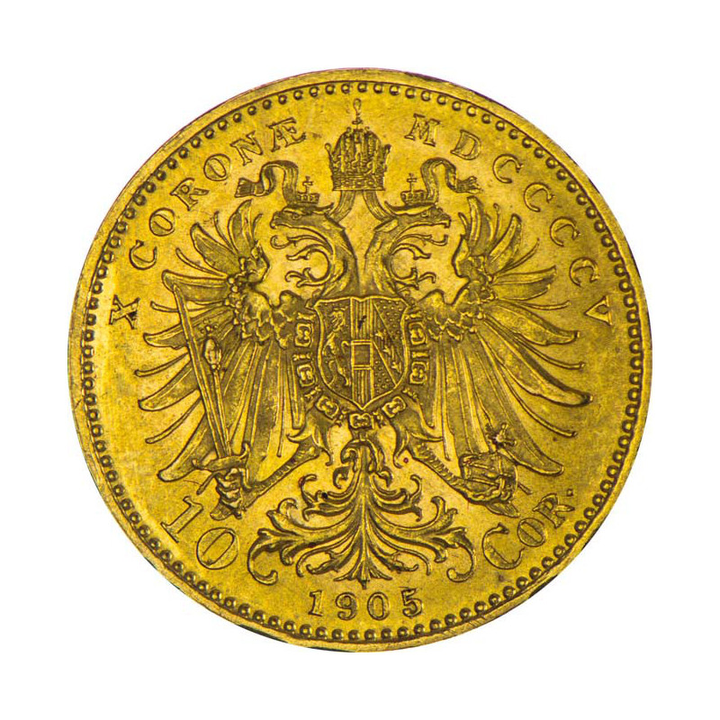 Zlatá mince 3,38 g 10 Korun Františka Josefa I. 1892-1911