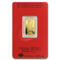 PAMP Lunar series II 2012-2023 sada zlatých slitků 12 x 5 g