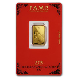 PAMP Lunar series II 2012-2023 sada zlatých slitků 12 x 5 g