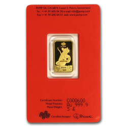 PAMP Lunar series II 2012-2023 sada zlatých slitků 12 x 5 g