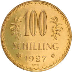 Zlatá mince 23,52 g 100 Schillingů různé roky