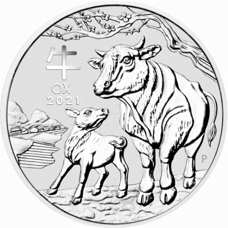 Stříbrná mince 1 Kg Lunar Series III Year of the Ox 2021