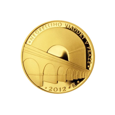 Zlatá mince 1/2 Oz Negrelliho viadukt v Praze 2012 Proof