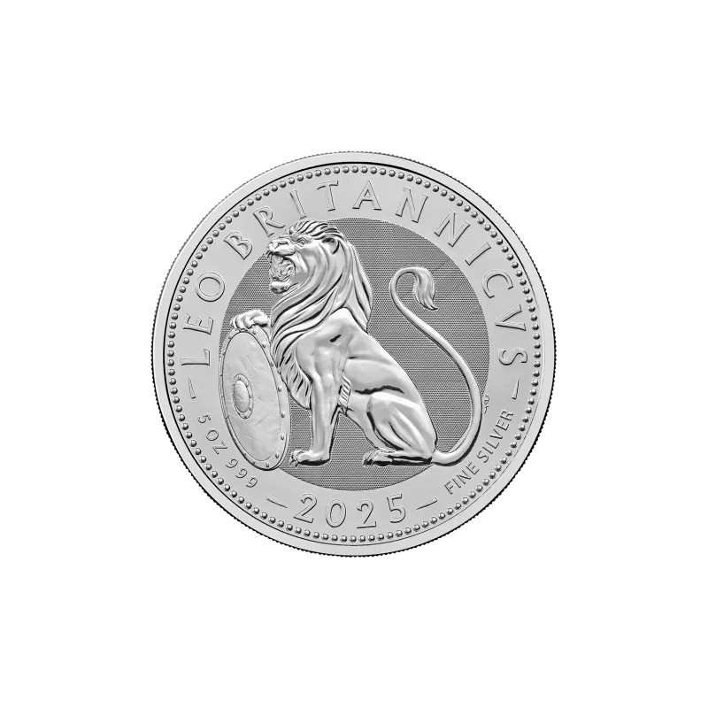 Stříbrná mince 5 Oz The British Lion 2025