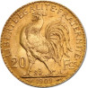Zlatá mince 20 Frank Marianne Rooster - Kohout různé roky (1899-1914)
