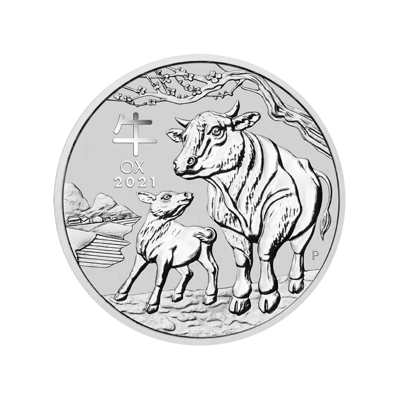 Stříbrná mince 1/2 Oz Lunar Series III Year of the Ox 2021