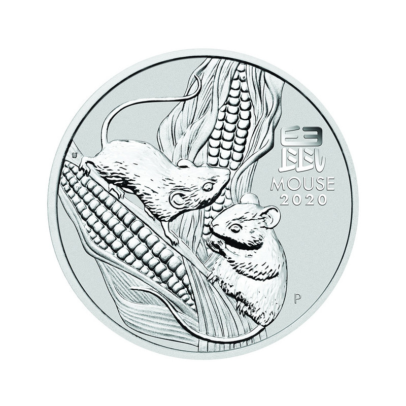 Stříbrná mince 1/2 Oz Lunar Series III Year of the Mouse 2020