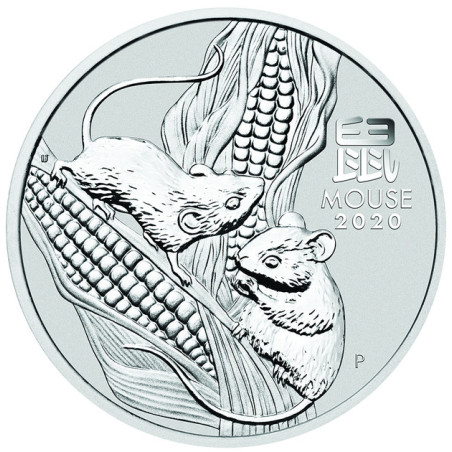 Stříbrná mince 1/2 Oz Lunar Series III Year of the Mouse 2020