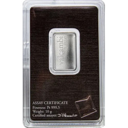 Platinový slitek 10 g Valcambi