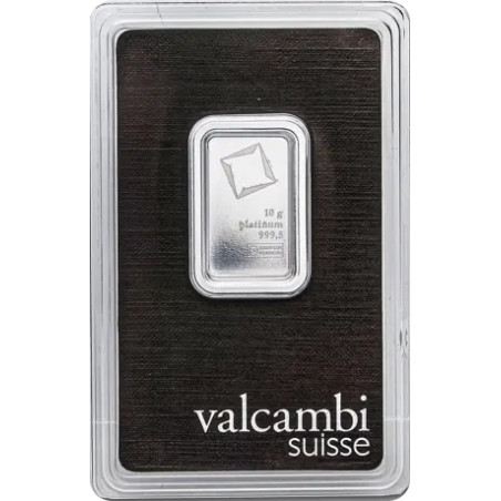 Platinový slitek 10 g Valcambi