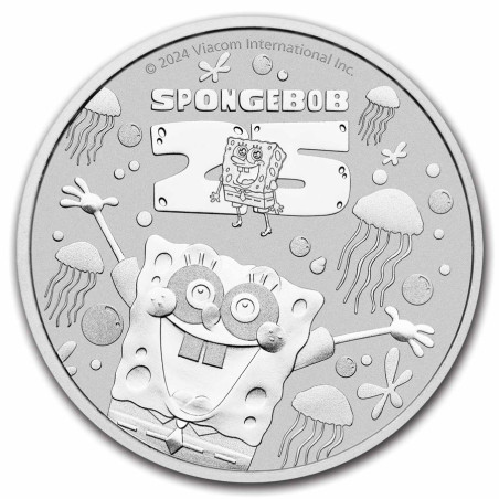 Stříbrná mince 1 Oz SpongeBob SquarePants 2024 - 25. výročí