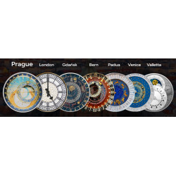 Stříbrná mince 1 Oz Prague City Hall Clocks - Staroměstský orloj 2025 Proof