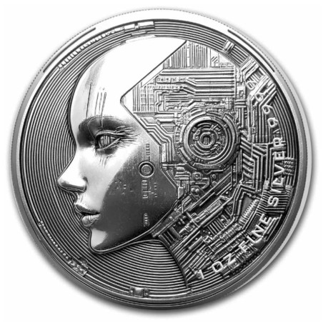 Stříbrná mince 1 Oz AI Coin - Artificial Intelligence 2025