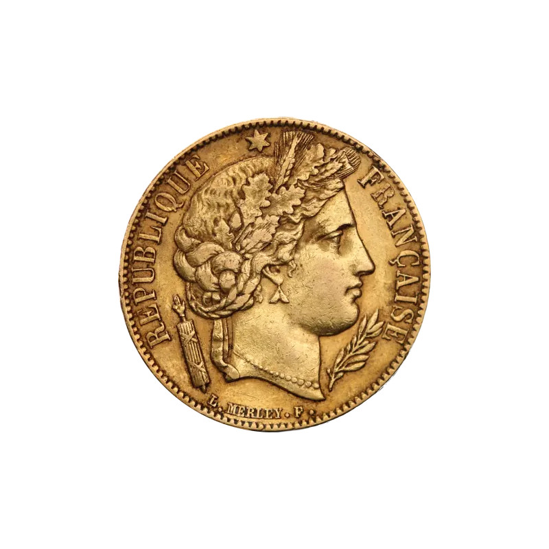 Zlatá mince 20 Frank Francie Ceres různé roky (1848-1852)