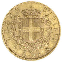 Zlatá mince 20 Lira Itálie Vittorio Emanuele II. různé roky (1800-1927)