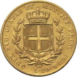 Zlatá mince 20 Lira Itálie Sardinia Charles Albert různé roky (1831-1849)