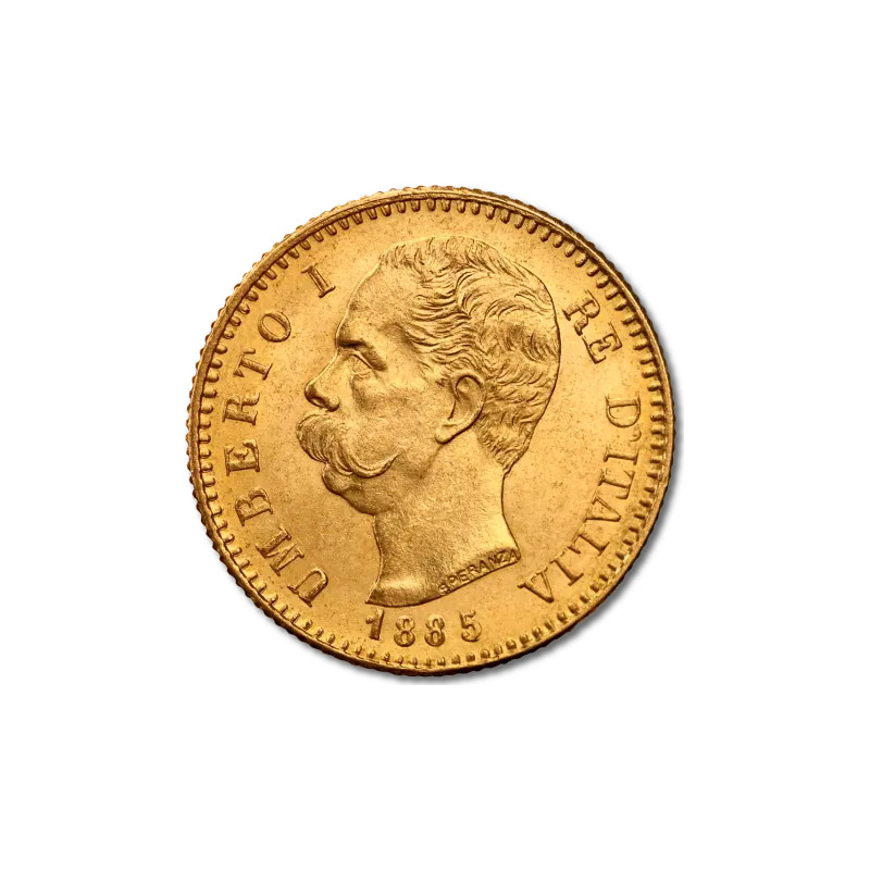 Zlatá mince 20 Lira Itálie Umberto I různé roky (1879-1897)