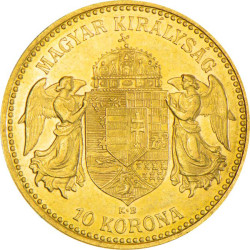 Zlatá mince 10 Korun Maďarsko různé roky (1892-1915)