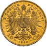 Zlatá mince 10 Korun Františka Josefa I. různé roky (1892-1911)