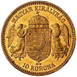 Zlatá mince 10 Korun Maďarsko různé roky (1892-1915)
