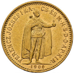 Zlatá mince 10 Korun Maďarsko různé roky (1892-1915)