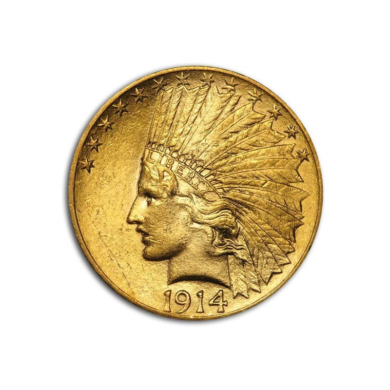 Zlatá mince 15,045 g Indian Head 1914