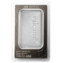 Palladiový slitek 100 g Valcambi