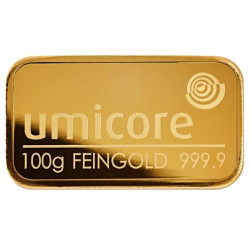 Zlatý slitek 100 g Umicore