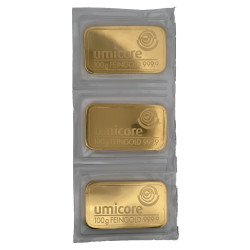 Zlatý slitek 100 g Umicore