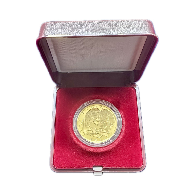 Zlatá mince 1/2 Oz 5000 Kč Městská památková rezervace Cheb 2021 Proof