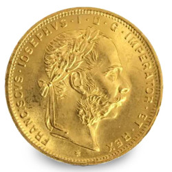 Zlatá mince 20 Frank 8 Zlatník Franz Josef I. 1892