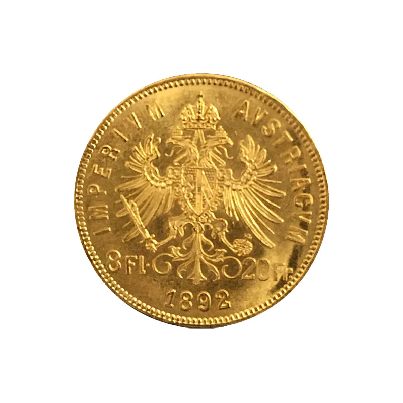 Zlatá mince 20 Frank 8 Zlatník Franz Josef I. 1892
