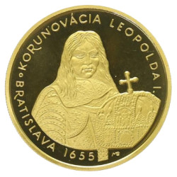 Zlatá mince 9,5 g Korunovace Leopolda I. 2005 Proof