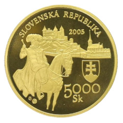 Zlatá mince 9,5 g Korunovace Leopolda I. 2005 Proof