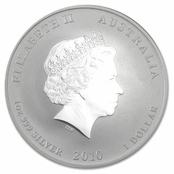 Stříbrná mince 1 Oz Lunar Series II Year of the Tiger 2010 Kolorováno